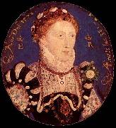 Nicholas Hilliard Miniature of Elizabeth I oil on canvas